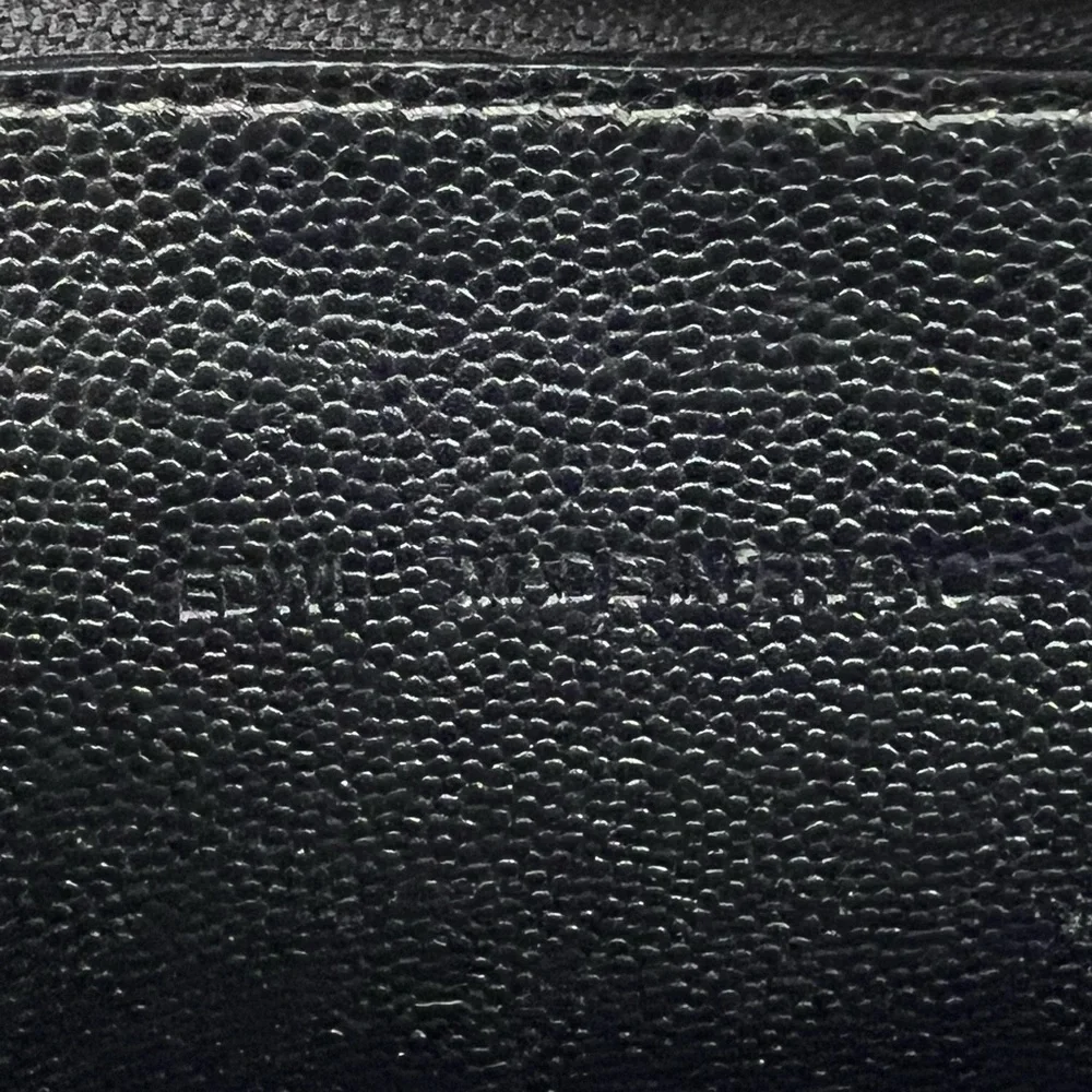 Cartier Santos Caviar Skin Zip Around Wallet